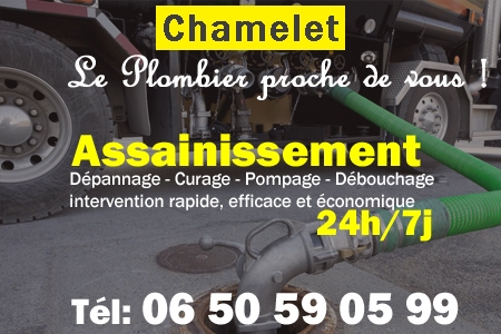 assainissement Chamelet - vidange Chamelet - curage Chamelet - pompage Chamelet - eaux usées Chamelet - camion pompe Chamelet
