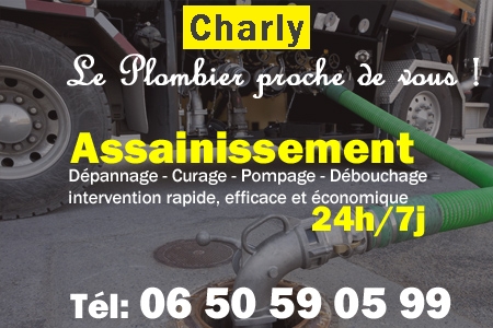 assainissement Charly - vidange Charly - curage Charly - pompage Charly - eaux usées Charly - camion pompe Charly
