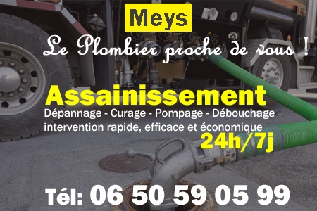 assainissement Meys - vidange Meys - curage Meys - pompage Meys - eaux usées Meys - camion pompe Meys