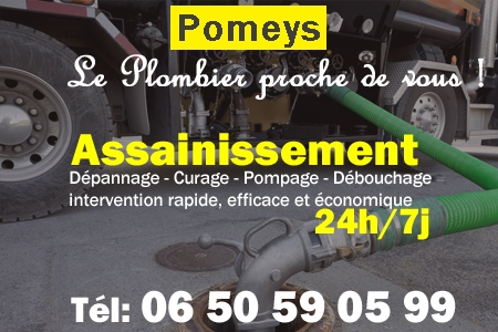 assainissement Pomeys - vidange Pomeys - curage Pomeys - pompage Pomeys - eaux usées Pomeys - camion pompe Pomeys