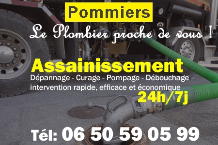 assainissement Pommiers - vidange Pommiers - curage Pommiers - pompage Pommiers - eaux usées Pommiers - camion pompe Pommiers
