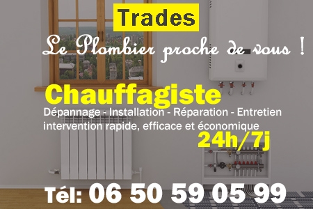 chauffage Trades - depannage chaudiere Trades - chaufagiste Trades - installation chauffage Trades - depannage chauffe eau Trades