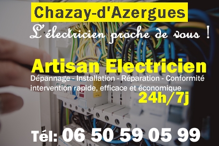 Electricien à Chazay-d'Azergues - Electricité à Chazay-d'Azergues - Coupure de courant à Chazay-d'Azergues - Coupure d'électricité à Chazay-d'Azergues - Installation électrique à Chazay-d'Azergues - Dépannage Vitrier Chazay-d'Azergues - Réparation électrique à Chazay-d'Azergues - Urgence dépannage électrique à Chazay-d'Azergues - Electricien Chazay-d'Azergues pas cher - sos électricien Chazay-d'Azergues - urgence electricien Chazay-d'Azergues - electricien Chazay-d'Azergues ouvert le dimanche - Mise aux normes compteur électrique à Chazay-d'Azergues