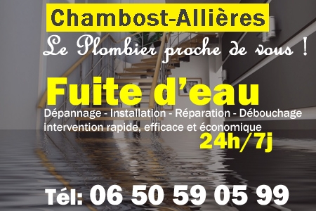 fuite Chambost-Allières - fuite d'eau Chambost-Allières - fuite wc Chambost-Allières - recherche de fuite Chambost-Allières - détection de fuite Chambost-Allières - dépannage fuite Chambost-Allières