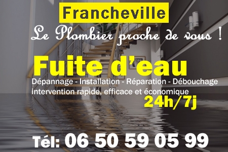 fuite Francheville - fuite d'eau Francheville - fuite wc Francheville - recherche de fuite Francheville - détection de fuite Francheville - dépannage fuite Francheville