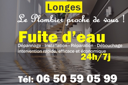 fuite Longes - fuite d'eau Longes - fuite wc Longes - recherche de fuite Longes - détection de fuite Longes - dépannage fuite Longes