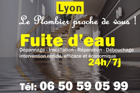 fuite Lyon - fuite d'eau Lyon - fuite wc Lyon - recherche de fuite Lyon - détection de fuite Lyon - dépannage fuite Lyon