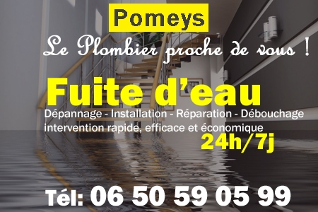 fuite Pomeys - fuite d'eau Pomeys - fuite wc Pomeys - recherche de fuite Pomeys - détection de fuite Pomeys - dépannage fuite Pomeys