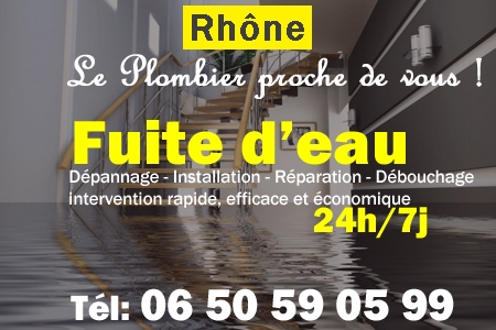 fuite Rhône - fuite d'eau Rhône - fuite wc Rhône - recherche de fuite Rhône - détection de fuite Rhône - dépannage fuite Rhône
