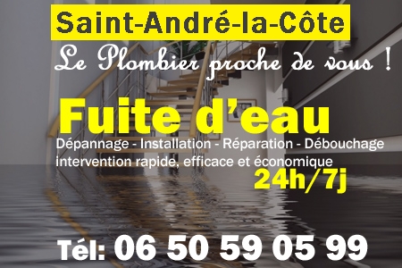 fuite Saint-André-la-Côte - fuite d'eau Saint-André-la-Côte - fuite wc Saint-André-la-Côte - recherche de fuite Saint-André-la-Côte - détection de fuite Saint-André-la-Côte - dépannage fuite Saint-André-la-Côte