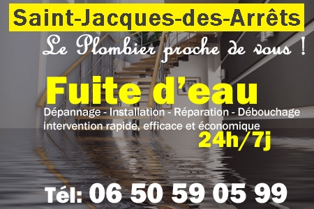 fuite Saint-Jacques-des-Arrêts - fuite d'eau Saint-Jacques-des-Arrêts - fuite wc Saint-Jacques-des-Arrêts - recherche de fuite Saint-Jacques-des-Arrêts - détection de fuite Saint-Jacques-des-Arrêts - dépannage fuite Saint-Jacques-des-Arrêts
