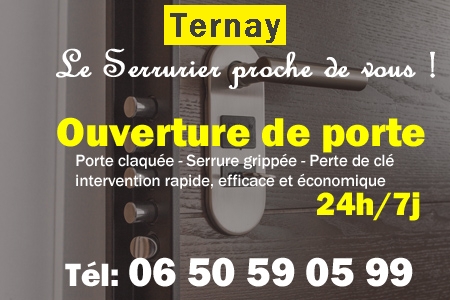 Ouverture de porte Ternay - Porte claquée Ternay - Porte fermée Ternay - serrure bloquée Ternay - serrure grippée Ternay