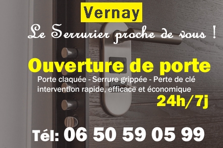 Ouverture de porte Vernay - Porte claquée Vernay - Porte fermée Vernay - serrure bloquée Vernay - serrure grippée Vernay