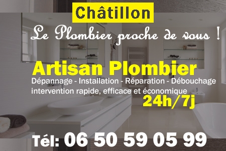 Plombier Châtillon - Plomberie Châtillon - Plomberie pro Châtillon - Entreprise plomberie Châtillon - Dépannage plombier Châtillon