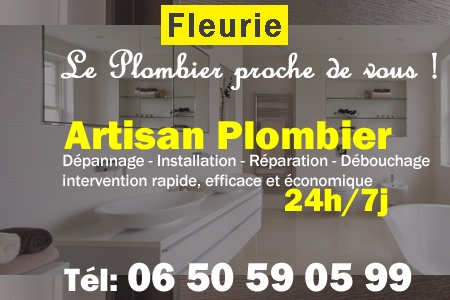 Plombier Fleurie - Plomberie Fleurie - Plomberie pro Fleurie - Entreprise plomberie Fleurie - Dépannage plombier Fleurie