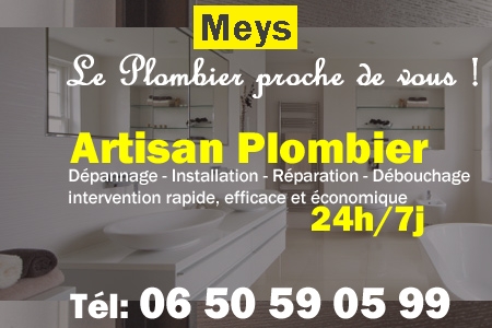 Plombier Meys - Plomberie Meys - Plomberie pro Meys - Entreprise plomberie Meys - Dépannage plombier Meys