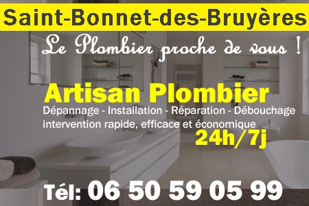 Plombier Saint-Bonnet-des-Bruyères - Plomberie Saint-Bonnet-des-Bruyères - Plomberie pro Saint-Bonnet-des-Bruyères - Entreprise plomberie Saint-Bonnet-des-Bruyères - Dépannage plombier Saint-Bonnet-des-Bruyères
