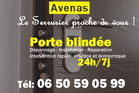 Porte blindée Avenas - Porte blindee Avenas - Blindage de porte Avenas - Bloc porte Avenas