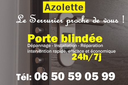 Porte blindée Azolette - Porte blindee Azolette - Blindage de porte Azolette - Bloc porte Azolette