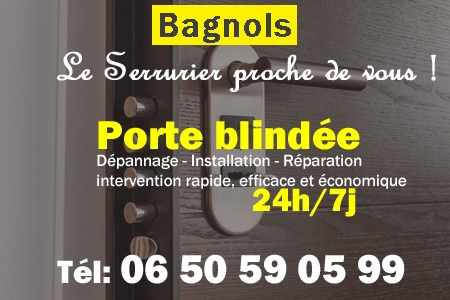 Porte blindée Bagnols - Porte blindee Bagnols - Blindage de porte Bagnols - Bloc porte Bagnols