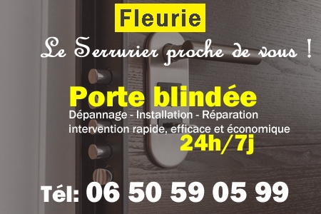 Porte blindée Fleurie - Porte blindee Fleurie - Blindage de porte Fleurie - Bloc porte Fleurie