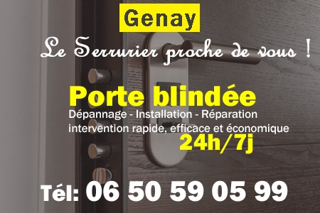 Porte blindée Genay - Porte blindee Genay - Blindage de porte Genay - Bloc porte Genay