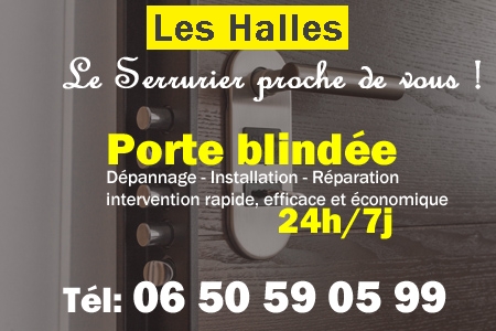 Porte blindée Les Halles - Porte blindee Les Halles - Blindage de porte Les Halles - Bloc porte Les Halles
