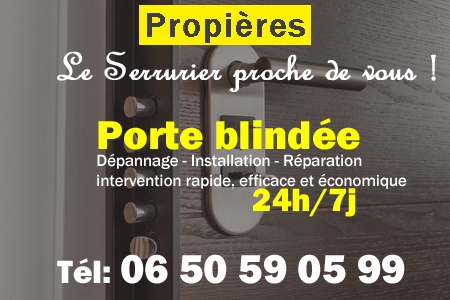 Porte blindée Propières - Porte blindee Propières - Blindage de porte Propières - Bloc porte Propières