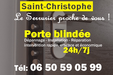 Porte blindée Saint-Christophe - Porte blindee Saint-Christophe - Blindage de porte Saint-Christophe - Bloc porte Saint-Christophe
