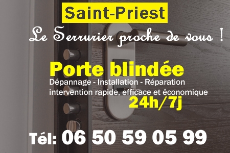 Porte blindée Saint-Priest - Porte blindee Saint-Priest - Blindage de porte Saint-Priest - Bloc porte Saint-Priest