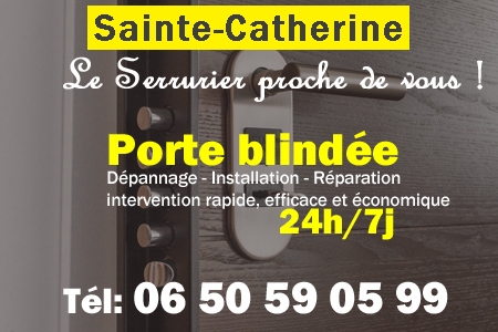 Porte blindée Sainte-Catherine - Porte blindee Sainte-Catherine - Blindage de porte Sainte-Catherine - Bloc porte Sainte-Catherine