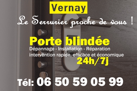 Porte blindée Vernay - Porte blindee Vernay - Blindage de porte Vernay - Bloc porte Vernay