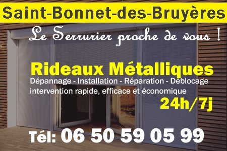 rideau metallique Saint-Bonnet-des-Bruyères - rideaux metalliques Saint-Bonnet-des-Bruyères - rideaux Saint-Bonnet-des-Bruyères - entretien, Pose en neuf, pose en rénovation, motorisation, dépannage, déblocage, remplacement, réparation, automatisation de rideaux métalliques à Saint-Bonnet-des-Bruyères