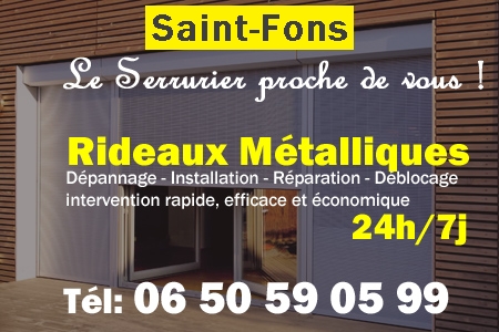 rideau metallique Saint-Fons - rideaux metalliques Saint-Fons - rideaux Saint-Fons - entretien, Pose en neuf, pose en rénovation, motorisation, dépannage, déblocage, remplacement, réparation, automatisation de rideaux métalliques à Saint-Fons