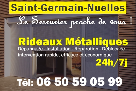 rideau metallique Saint-Germain-Nuelles - rideaux metalliques Saint-Germain-Nuelles - rideaux Saint-Germain-Nuelles - entretien, Pose en neuf, pose en rénovation, motorisation, dépannage, déblocage, remplacement, réparation, automatisation de rideaux métalliques à Saint-Germain-Nuelles