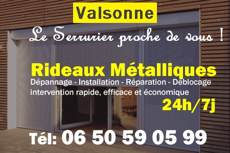 rideau metallique Valsonne - rideaux metalliques Valsonne - rideaux Valsonne - entretien, Pose en neuf, pose en rénovation, motorisation, dépannage, déblocage, remplacement, réparation, automatisation de rideaux métalliques à Valsonne